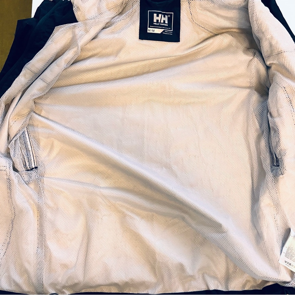 Helly Hansen Waterproof Shell Jacket Black Full Z… - image 6